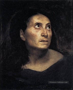 Eugène Delacroix œuvres - Une femme folle romantique Eugène Delacroix